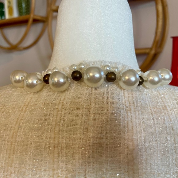 Boston Proper Cream Pearl-Embellished Jacket - Picture 8 of 10